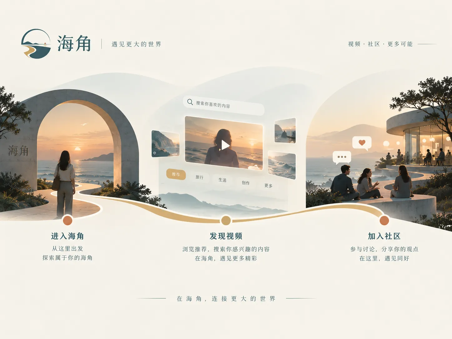 山海步道，从林荫走到开阔海湾